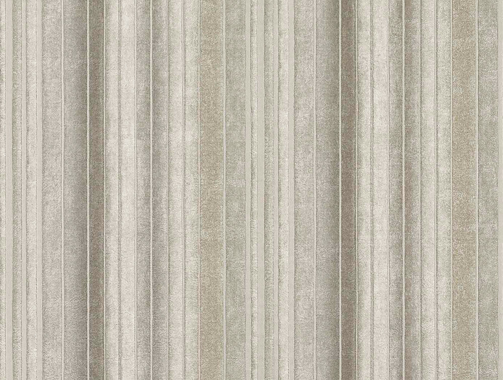 Riga Lambada Ivory Ivory Stripes Wallpaper by Brewster Via Della Seta Covers about 60.8 square feet 27-in by 27-ft long roll Unpasted 0 - Fabric Carolina -