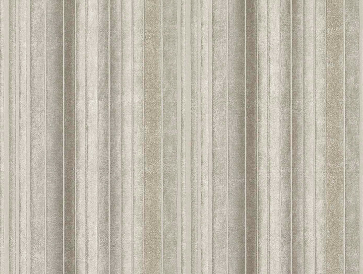 Riga Lambada Ivory Ivory Stripes Wallpaper by Brewster Via Della Seta Covers about 60.8 square feet 27-in by 27-ft long roll Unpasted 0 - Fabric Carolina -