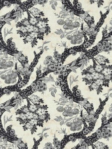Scalamandre Fabric Summerhouse Hill Charcoal