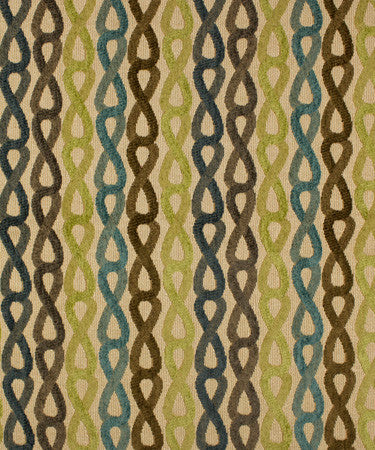 Slipknot Aqua M9137 by Barrow Industries Fabric 13CL05 Blue 39% RAYON 32% COTTON 29% POLYESTER China - H: 6-3/4" V: 8-1/4" 6037 inches minimum (See sample for specs) - Fabric Carolina - Barrow Industries