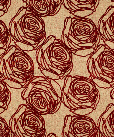 Admiration Poppy M9181 by Barrow Industries Fabric 13CL06 Red Purple 59% ACRYLIC 30% POLYESTER 8% LINEN 3% RAYON China - H: 13-1/2" V: 13-3/4" 104 inches minimum (See sample for specs) - Fabric Carolina - Barrow Industries