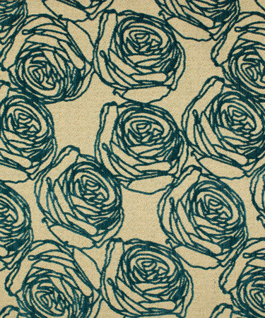 Admiration Teal M9181  by Barrow Industries Fabric  13CL05 Blue  59% ACRYLIC 30% POLYESTER 8% LINEN  3% RAYON   China -  H: 13-1/2" V: 13-3/4"  54 inches minimum (See sample for specs)  - Fabric Carolina -  Barrow Industries