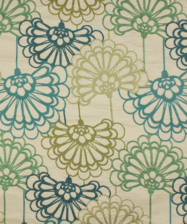 Cavort Waterfall M9295 by Barrow Industries Fabric 13CL05 Blue 58% POLYESTER (F) 42% RAYON (S) China - H: 13-1/2" V: 13-1/2" 1091 inches minimum (See sample for specs) - Fabric Carolina - Barrow Industries