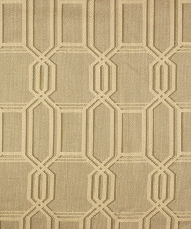 Trellis Flax M9379 by Barrow Industries Fabric 13CL04 Family Living Neutral Patterns 38% POLYESTER (S) 36% RAYON (S) 26% COTTON China - H: 9" V: 4-3/4" 6592 inches minimum (See sample for specs) - Fabric Carolina - Barrow Industries