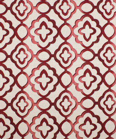 Scope Geranium M9504 by Barrow Industries Fabric 13CL06 Red Purple 65% COTTON 35% POLYESTER (F) China - H: 13 1/2" V: 13 1/2" 5847 inches minimum (See sample for specs) - Fabric Carolina - Barrow Industries