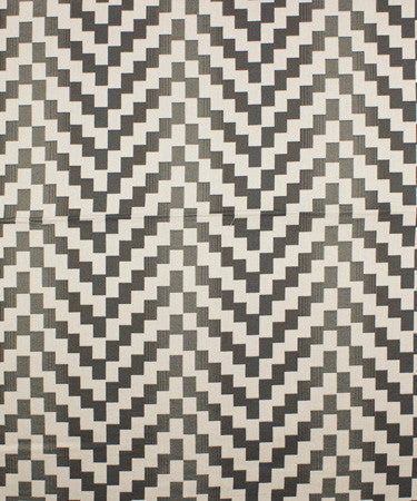 Paradigm Zinc M9509 by Barrow Industries Fabric 13CL07 Black Brown 59% Rayon 41% Polyester China see sample Horizontal: 13 1/2 inches and Vertical: 13 1/2 inches 54" minimum (see sample) - Fabric Carolina -