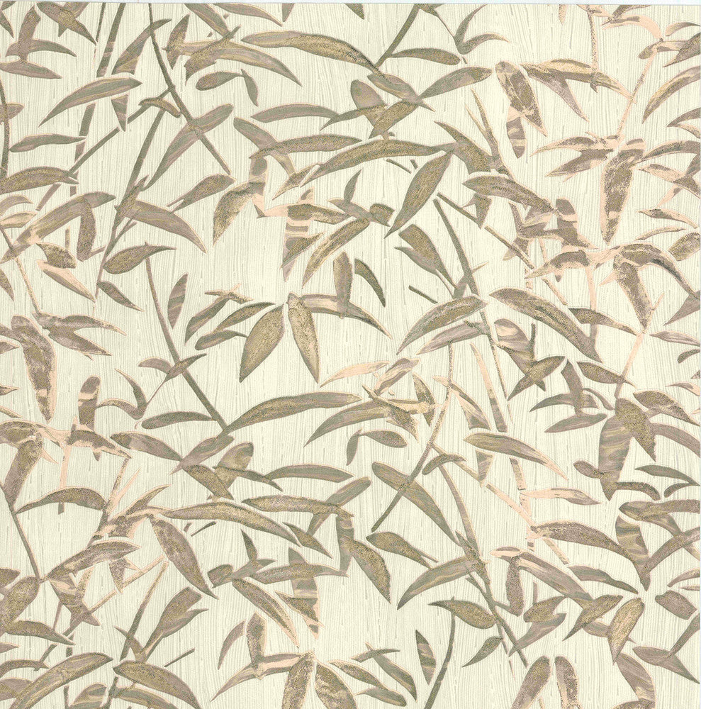 Bryan Taupe Bamboo Wallpaper by Fine Decor Medley Covers about 56.4 square feet Great Britain Unpasted 20.86-in repeat, drop match 20.5-in by 33-ft long roll - Fabric Carolina -