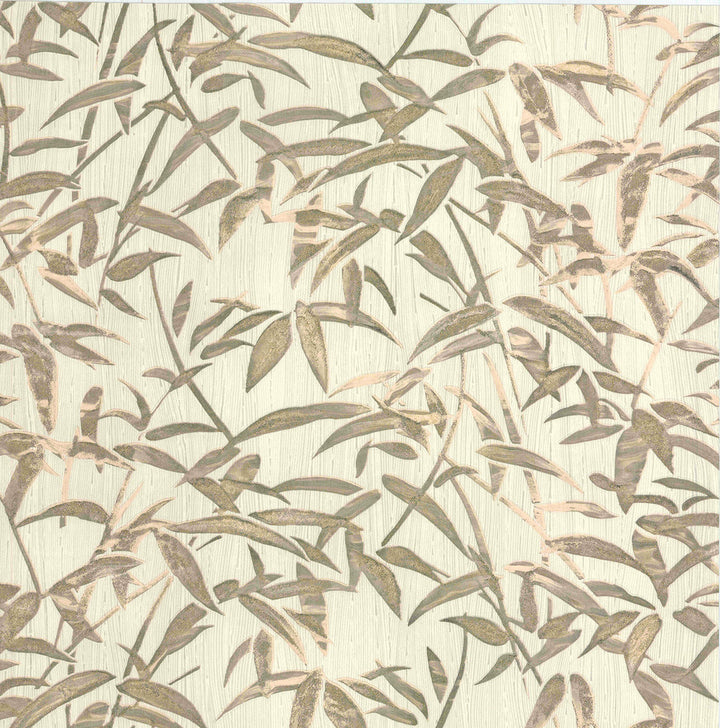 Bryan Taupe Bamboo Wallpaper by Fine Decor Medley Covers about 56.4 square feet Great Britain Unpasted 20.86-in repeat, drop match 20.5-in by 33-ft long roll - Fabric Carolina -