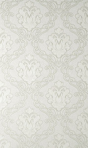 Florentine White Damask Wallpaper by Fine Decor