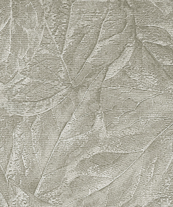 Aspen Sterling Leaf Wallpaper by Fine Decor Medley Covers about 57.5 square feet 20.9-in by 33-ft long roll Unpasted 25.2 - Fabric Carolina -