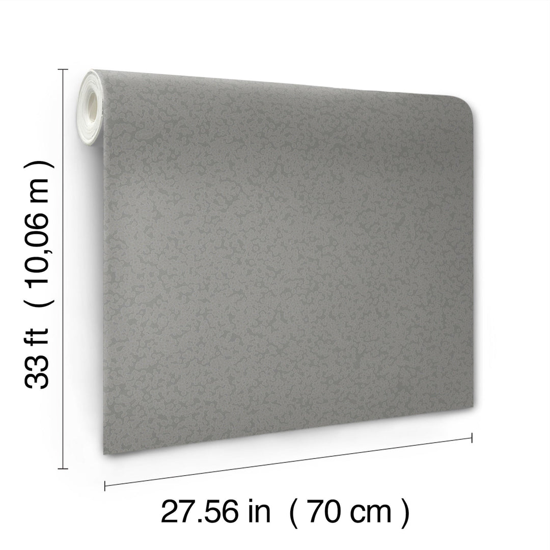 Hudson Pewter Hammered Metal Wallpaper by Antonina Vella Designer