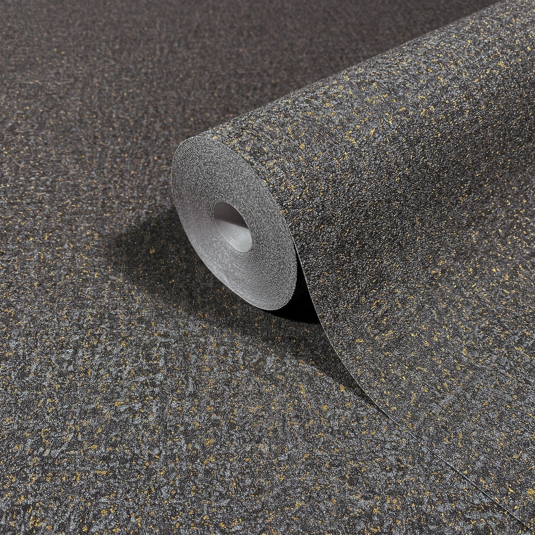 Garden Stone Charcoal Textured Wallpaper by Antonina Vella Designer