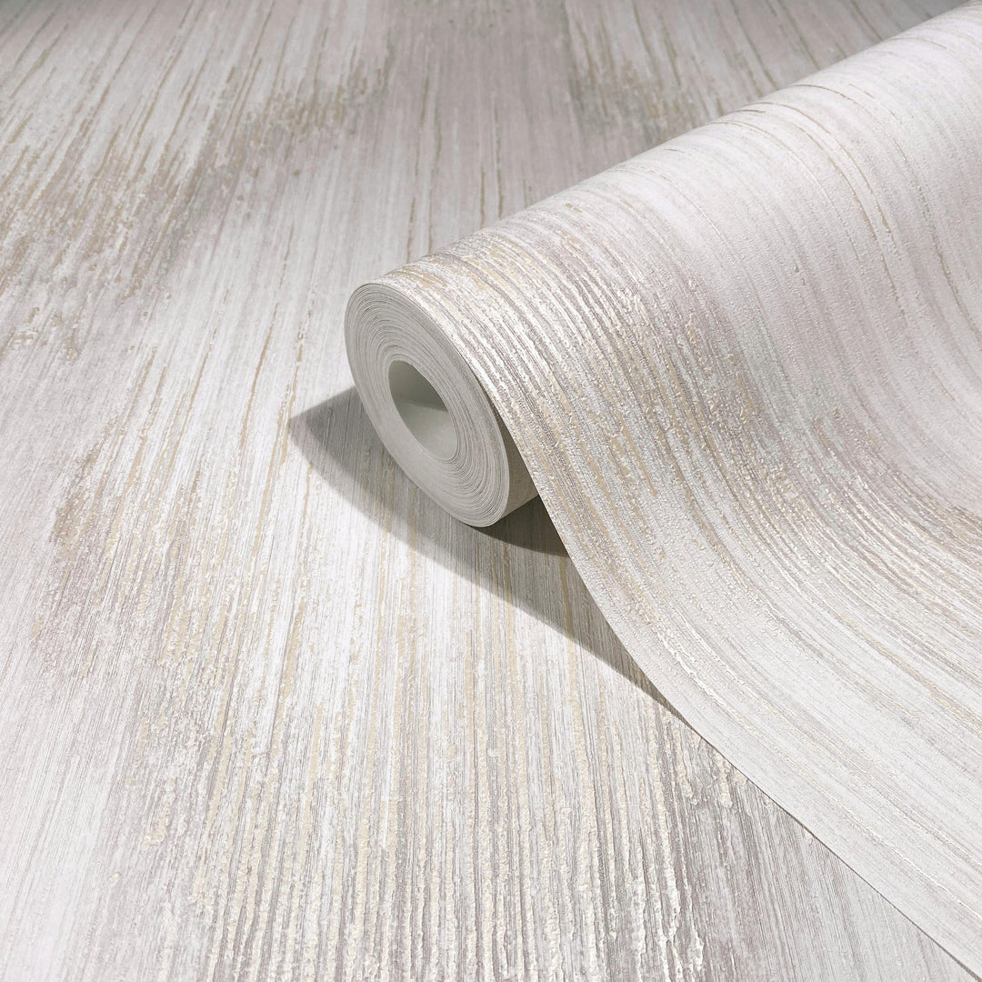 Starfall Dove Metallic Ikat Wallpaper by Antonina Vella Designer