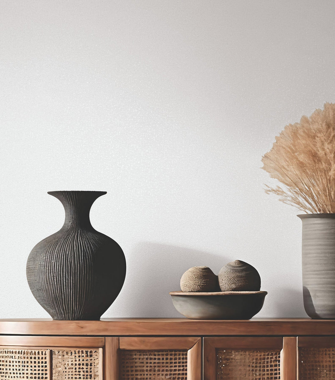 Eastwind Off-White Texture Wallpaper by Antonina Vella Designer