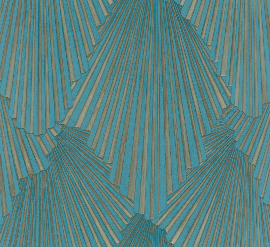 Lumiere Teal Deco Geo Wallpaper by Antonina Vella Designer