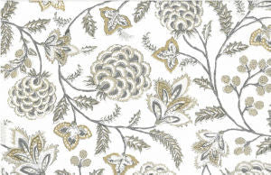 Malaysia Driftwood by Norbar Designer Fabric ROMANCE 100% COTTON SPAIN 17"V 18"H 55" - Swanky Fabrics -