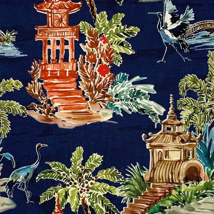 Malay Indigo by Magnolia Fabric See sample 100% COTTON INDIA 10000 </p><p>Repeat: Horizontal: 27 and Vertical: 27 54" - Fabric Carolina -