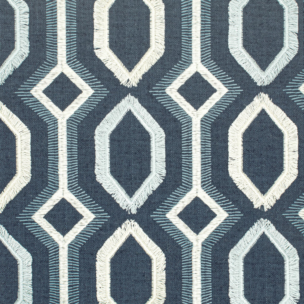Malta 1 Blue/White by Stout Fabric Stout Fabric Malta 1 Blue/WhiteFabric COLOR MY WINDOW LAKE/SEAGLASS 83%POL 11%COT 6%LIN INDIA </p><p>Repeat: H: 3.250, V: 3.000 54 in - Fabric Carolina -