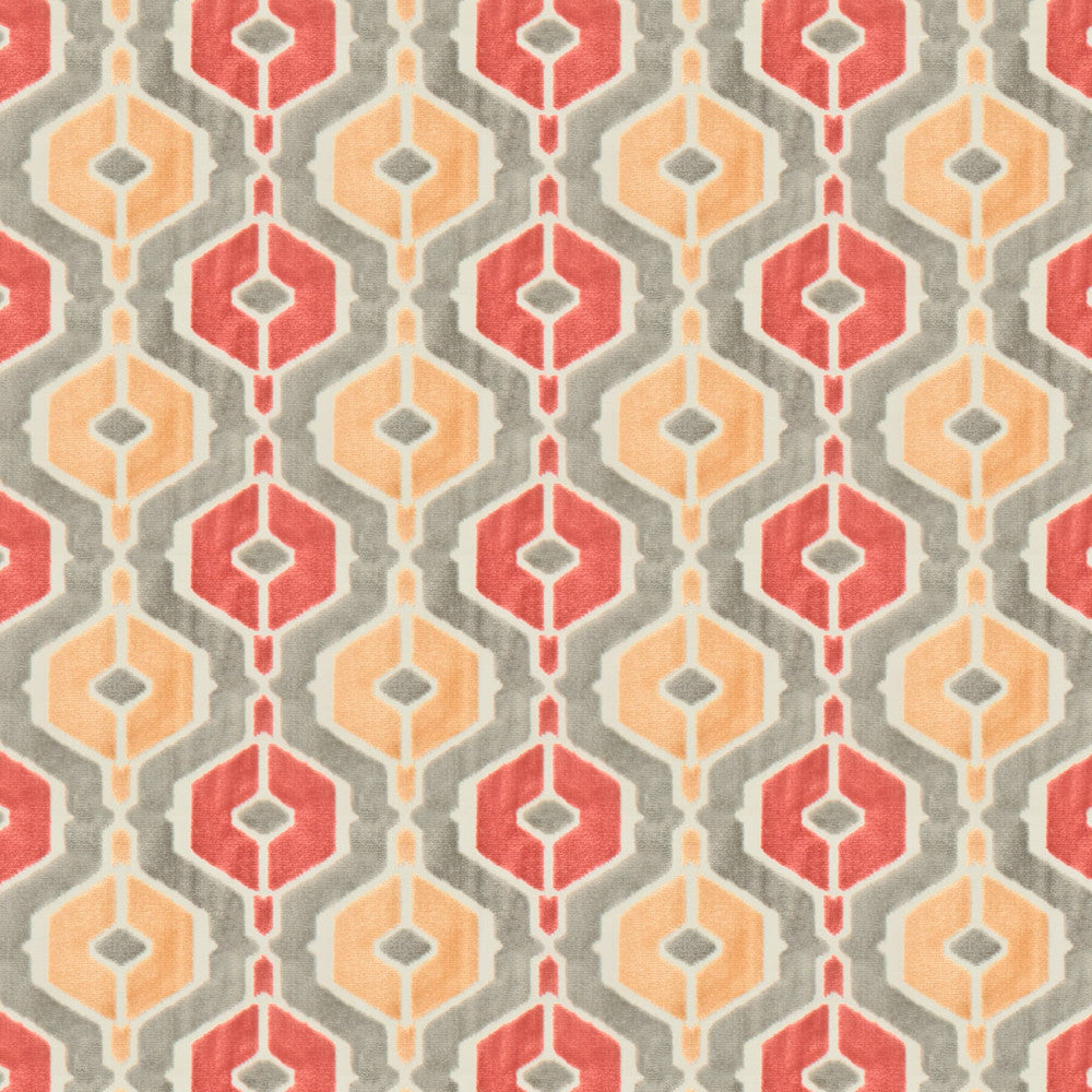 Malusa 1 Tile by Stout Fabric Stout Fabric Malusa 1 TileFabric RAINBOW LIBRARY SUNSET/SPICE CHINA </p><p>Repeat: H: 7.130, V: 6.000 55 in - Fabric Carolina -