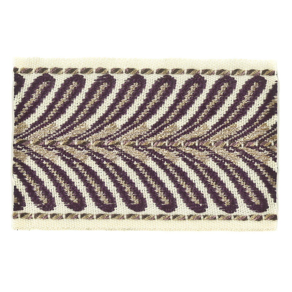 Mamzer 2 Plum by Stout Trim Insights Trim 63% Spun Viscose 37% Polyester CHINA Horizontal: 0.5 and Vertical: 0 2.63 in - Fabric Carolina -