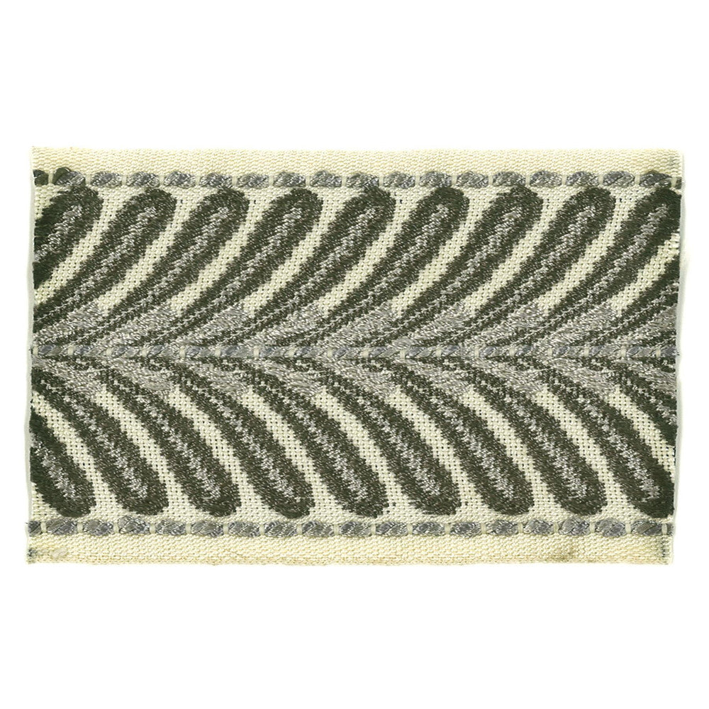 Mamzer 6 Charcoal by Stout Trim INSIGHTS TRIM 63%SVI 37%POL CHINA Horizontal: 0.5 and Vertical: 0 2.63 in - Fabric Carolina -