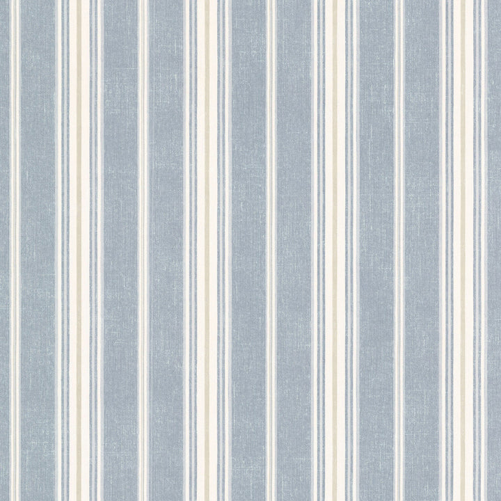 Cooper Denim Cabin Stripe Wallpaper by Chesapeake Gentlemen's Quarters Covers about 56.4 square feet 20.5-in by 33-ft long roll Prepasted 0 - Fabric Carolina -