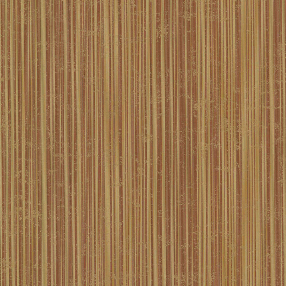 Dylan Burnt Sienna Candy Stripe Wallpaper by Chesapeake Gentlemen's Quarters Covers about 56.4 square feet 20.5-in by 33-ft long roll Prepasted 20.5 - Fabric Carolina -