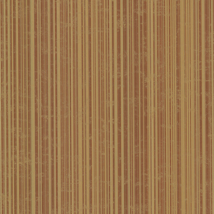 Dylan Burnt Sienna Candy Stripe Wallpaper by Chesapeake Gentlemen's Quarters Covers about 56.4 square feet 20.5-in by 33-ft long roll Prepasted 20.5 - Fabric Carolina -