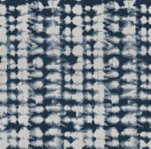 Managua Navy Blue by Norbar Designer Fabric DEL SOL 100% SOLUTION DYED POLYESTER CHINA 13 1/4"V 7 1/4"H 54 - Swanky Fabrics -