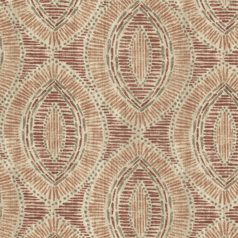 Mankato 1 Terracotta by Stout Fabric Stout Fabric Mankato 1 TerracottaFabric Rainbow Library Blossom/Sunset 100%Cot Pakistan </p><p>Repeat: H: 13.5, V: 0 54 in - Fabric Carolina -