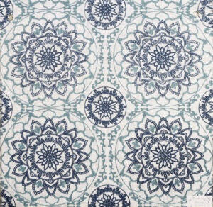 Mansfield Blue by Norbar Designer Fabric PRISM SEAVIEW 80% POLYESTER 20% RAYON CHINA 13"V - 11 3/4"H 54" - Swanky Fabrics -