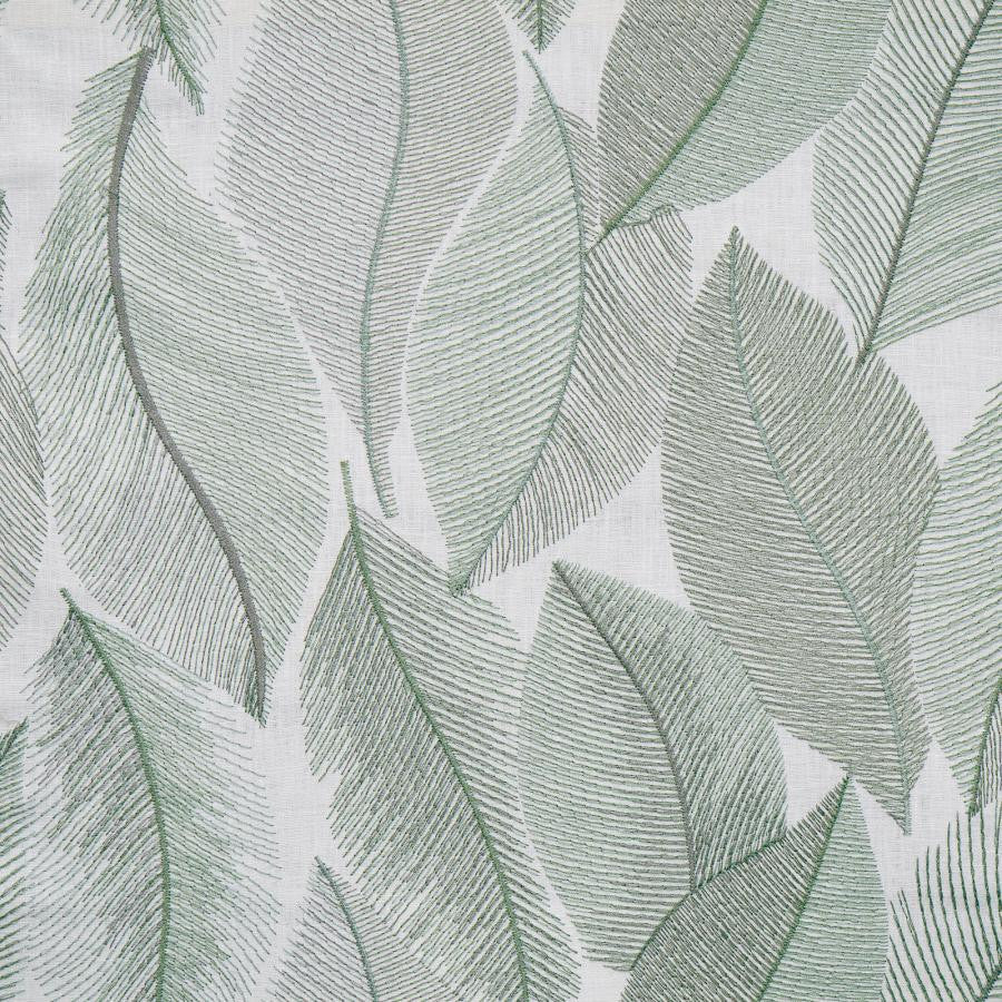 Maliha # 334 Spanish Moss by Maxwell Designer Fabric Color Theory-Vol.Viii Rosemary 45% COTTON
35% RAYON
17% POLYESTER
3% LINEN EMB.-100% RAYON INDIA V-15.5" H-17.5" 54"EMB.52" - Swanky Fabrics -