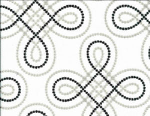 Margie Noir by Norbar Designer Fabric PRISM ELEMENTS 76% POLYESTER - 24% COTTON INDIA 9"V 10 1/4"H 53 - Swanky Fabrics -
