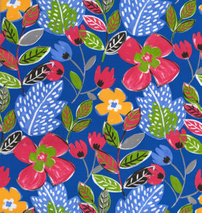 Maribel Cobalt by Norbar Fabric SUNRISE 100% SPUN POLYESTER TAIWAN 25"V 25"H 54" - Fabric Carolina -
