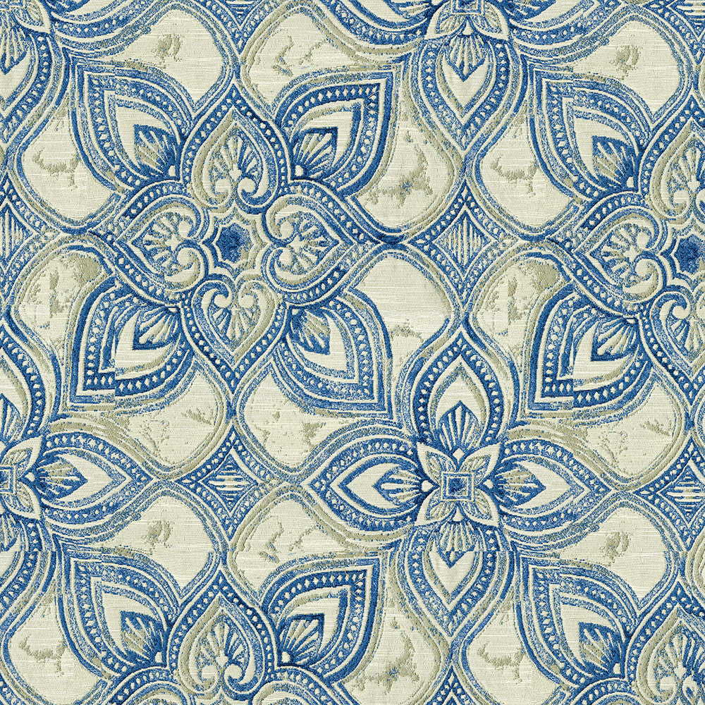 Maribel 305 Indigo by ABBEYSHEA Fabric 100% Polyester China 18,000 Double Rubs (Wyzenbeek) </p><p>Repeat: Horizontal: 13.5" (34.3 cm) Up the Roll and Vertical: 13.5" (34.3 cm) Across the Roll 54" (137 cm) - Fabric Carolina -