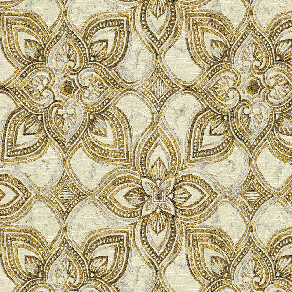 Maribel 47 Brass by ABBEYSHEA Fabric 100% Polyester China 18,000 Double Rubs (Wyzenbeek) </p><p>Repeat: Horizontal: 13.5" (34.3 cm) Up the Roll and Vertical: 13.5" (34.3 cm) Across the Roll 54" (137 cm) - Fabric Carolina -