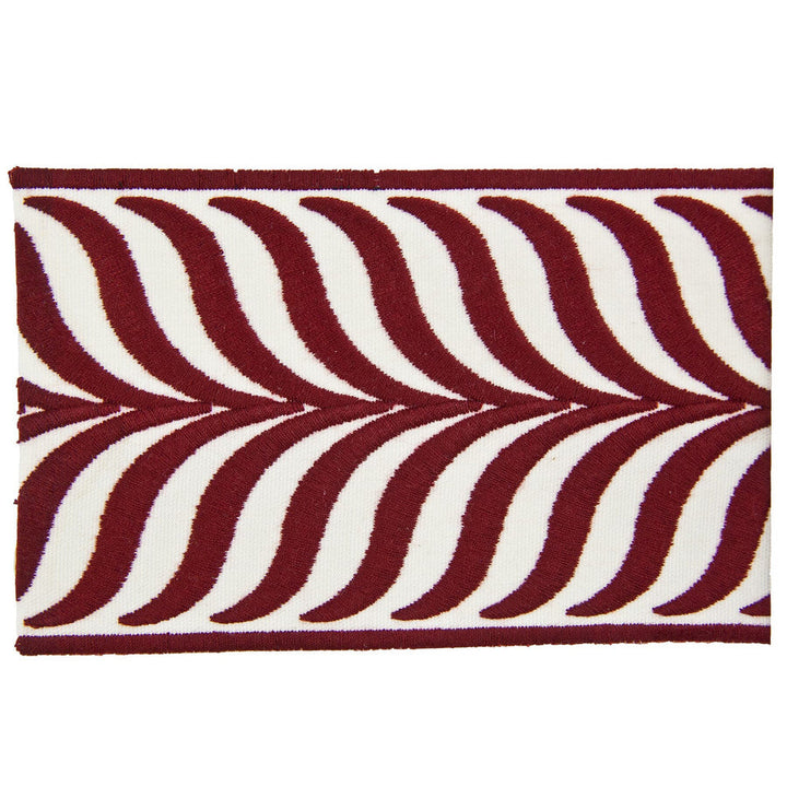 Martin 12 Wine by Stout Designer Trim DISTINCTION TAPES 100%POL CHINA Horizontal: 3.5 and Vertical: 0.625 3.5 in - Swanky Fabrics -