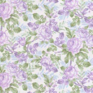 Martinique Lavender by Norbar Fabric ROMANCE 100% COTTON INDIA 17 3/4"V 36"H 55 - Fabric Carolina -