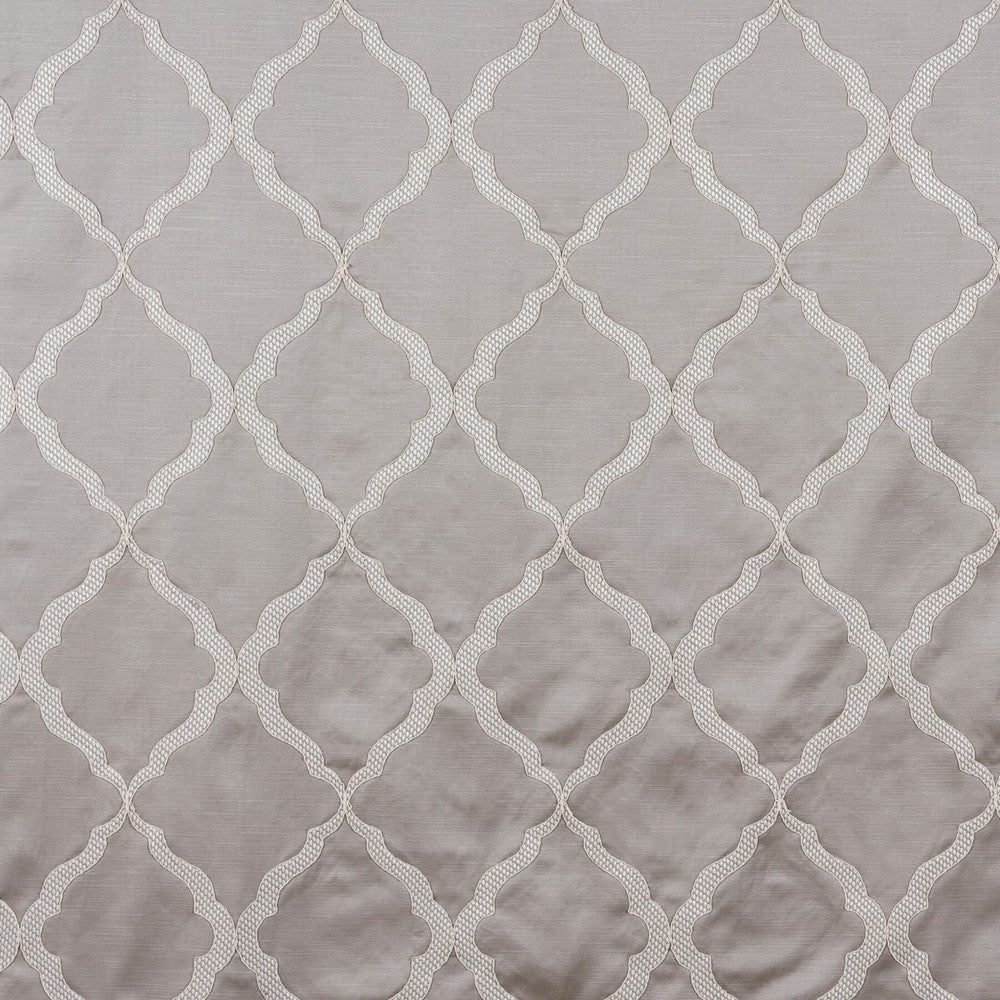 Mather 4 Pewter by Marcus William Fabric Kai/Marcus William Amalfi 59% Cotton 41% Polyester Embroidery INDIA Horizontal: 7.25 and Vertical: 9 52 in - Fabric Carolina -