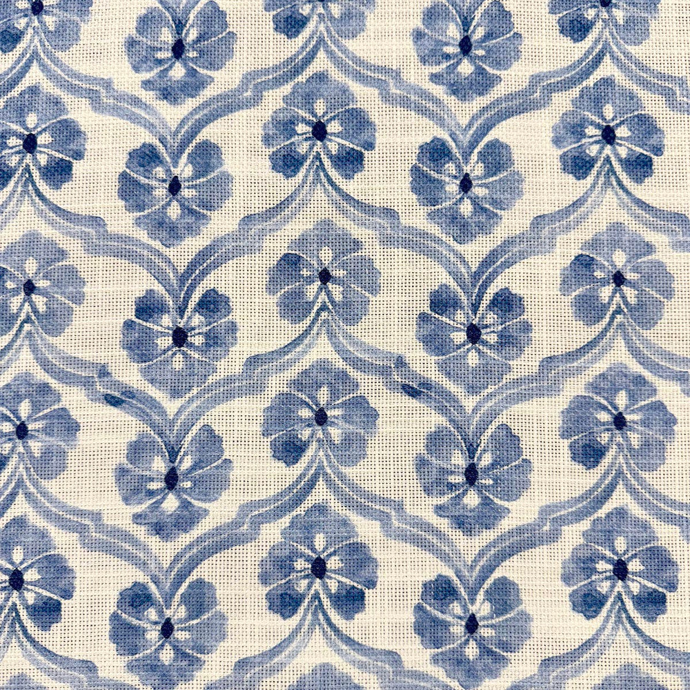 Mattie Bluebell by Magnolia Fabric - 75% Cotton, 25% Linen Pakistan 15,000 WYZ Horizontal: 4.5 and Vertical: 6.75 54 - Fabric Carolina -