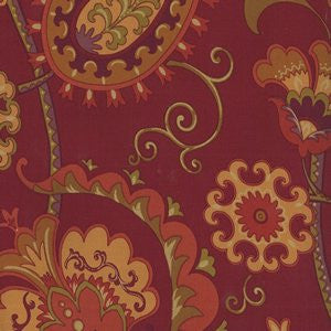 Maypole Cinnabar by Norbar Fabric 100% COTTON TWILL S. KOREA 27"V 13 1/2"H 54" - Fabric Carolina -
