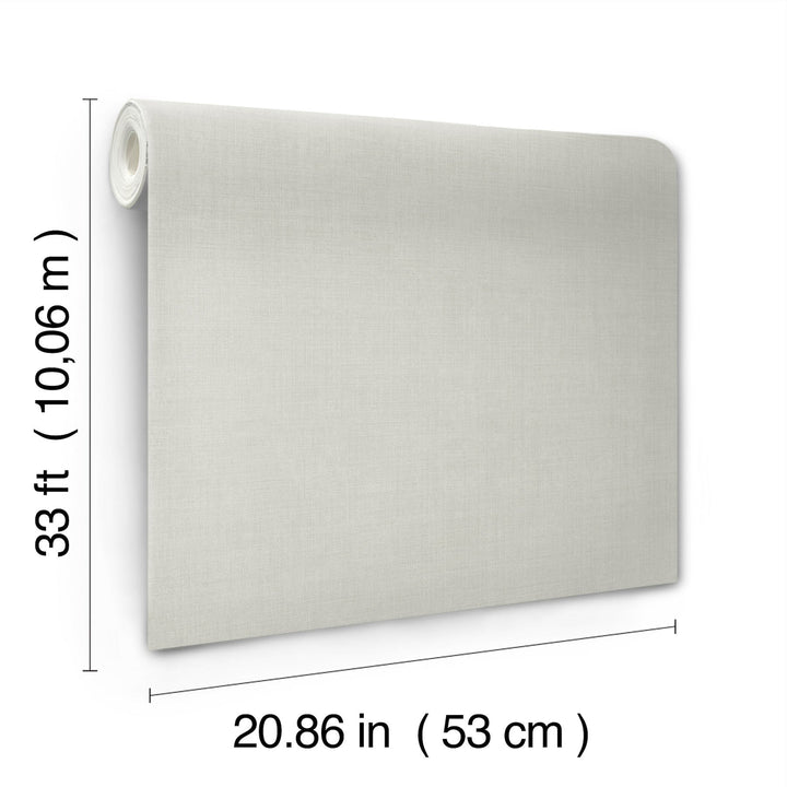 Vava Vitmossa Light Grey Wallpaper by York Wallcoverings Designer