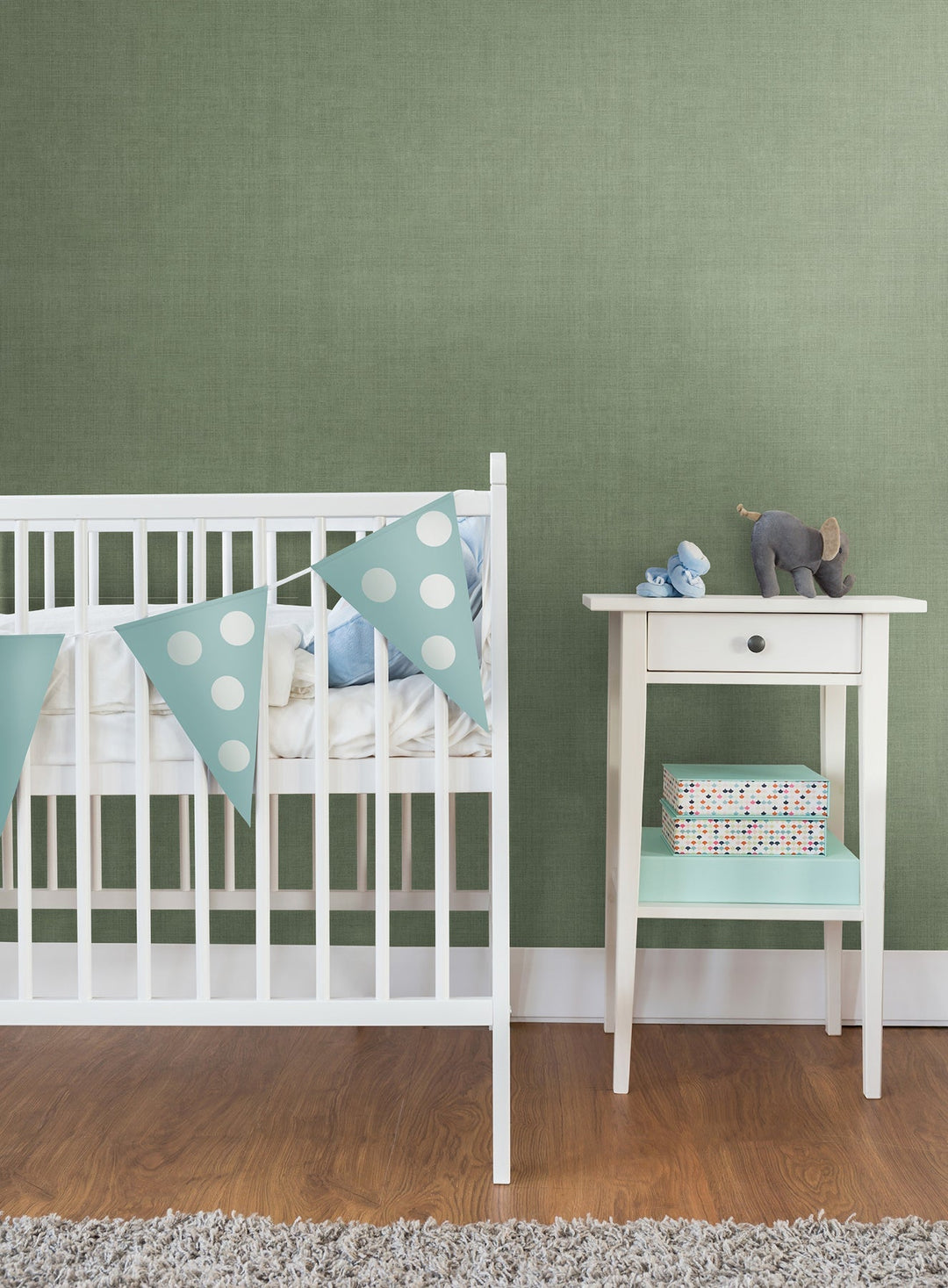 Vava Tall Green Wallpaper by York Wallcoverings Designer