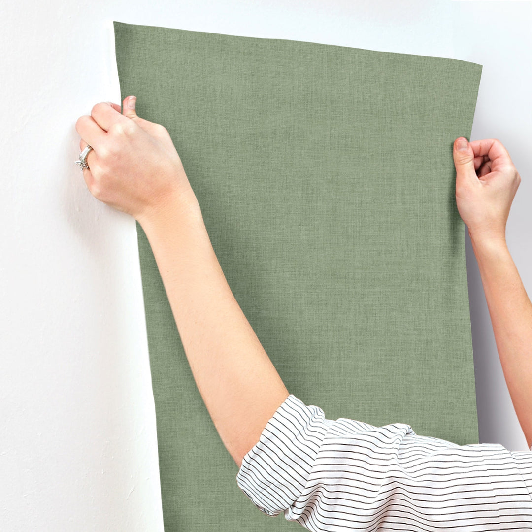Vava Tall Green Wallpaper by York Wallcoverings Designer