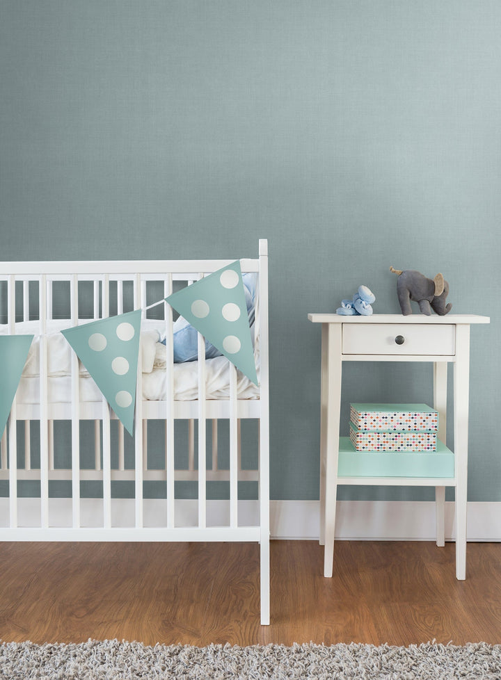 Vava Skymning Light Blue Wallpaper by York Wallcoverings Designer