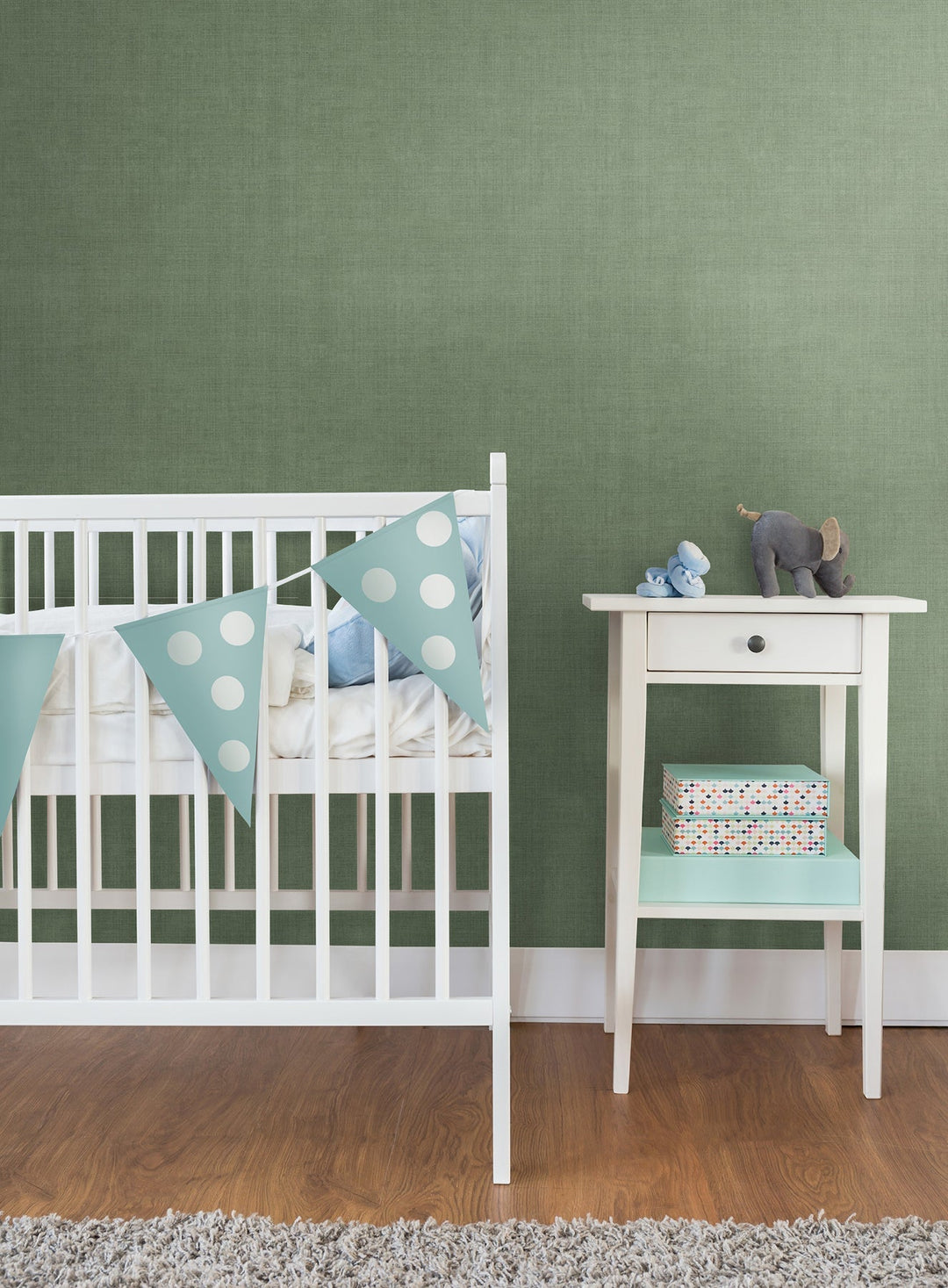 Vava Smaragd Dark Green Wallpaper by York Wallcoverings Designer