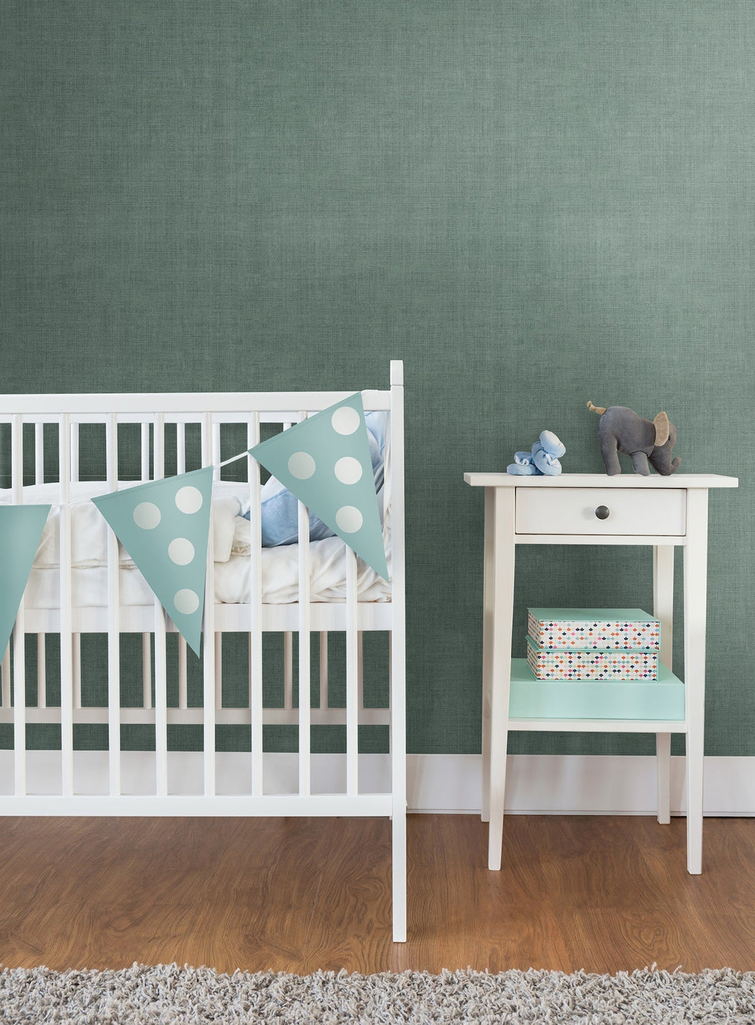 Vava Oktan Sea Green Wallpaper by York Wallcoverings Designer