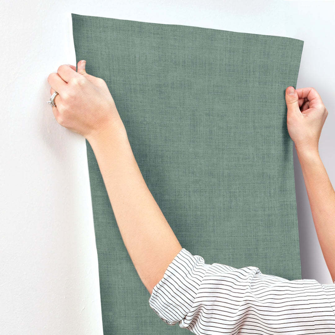 Vava Oktan Sea Green Wallpaper by York Wallcoverings Designer