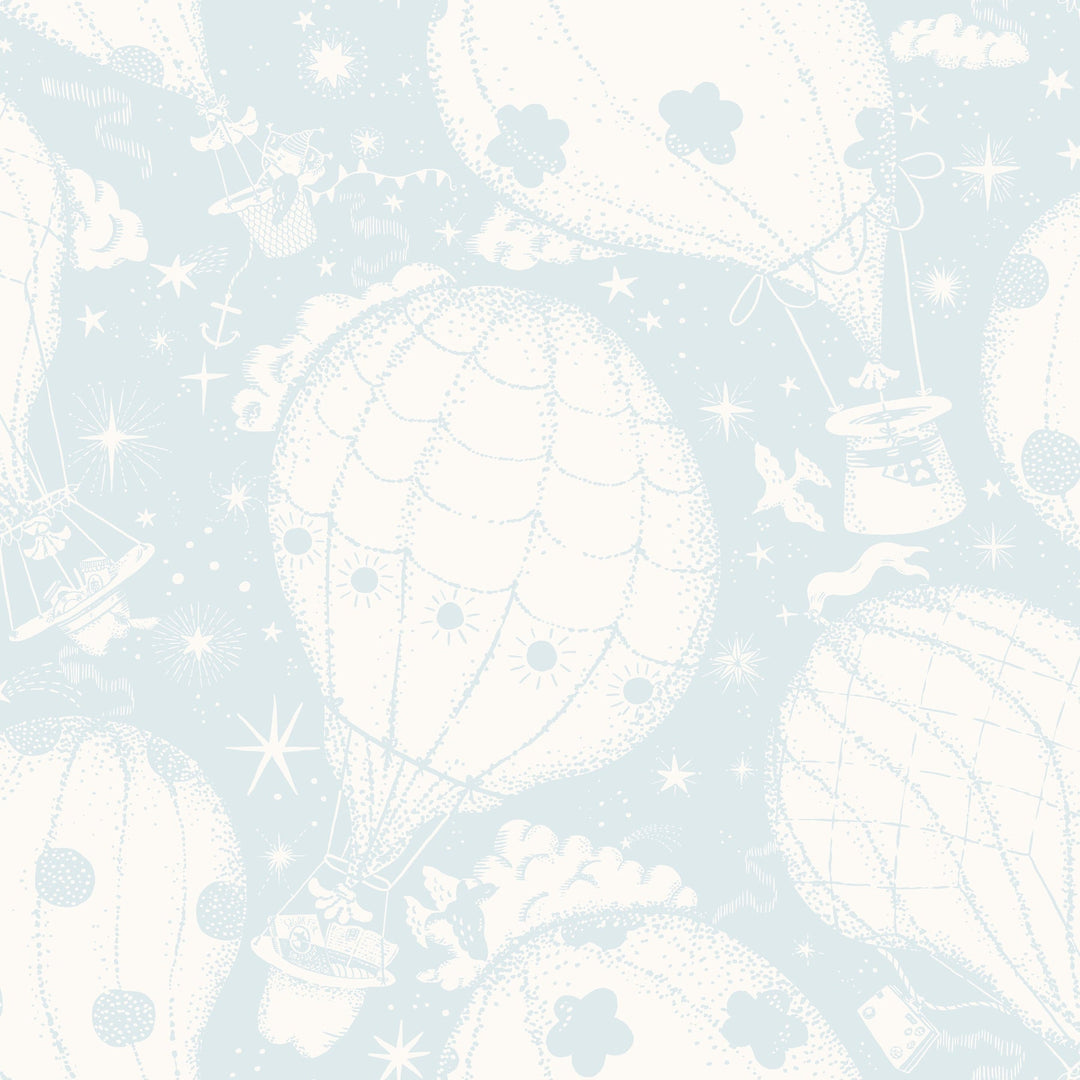 Ballongerna Light Blue Wallpaper by York Wallcoverings Designer