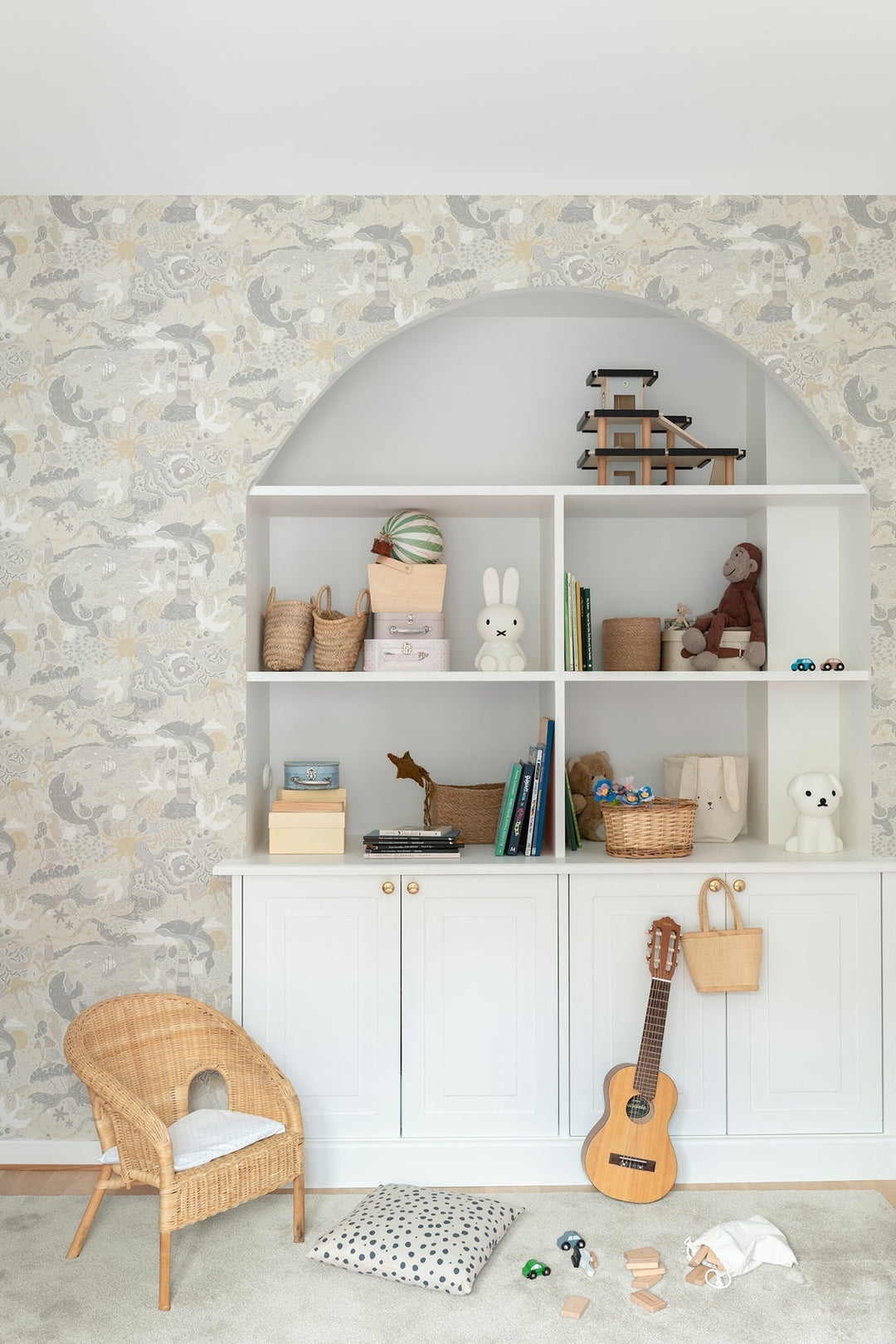 Havet Grey Wallpaper by York Wallcoverings Designer